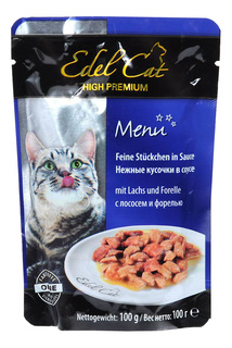 Влажный корм для кошек Edel Cat, лосось, рыба, 100г