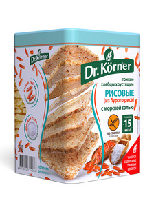 Хлебцы хрустящие Dr.Kоrner рисовые с морской солью тонкие 100 г Dr.Korner