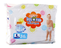 Трусики-подгузники Insoftb Premium Ultra-Soft L (9-14 кг), 36 шт.