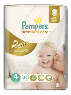 Подгузники Pampers Premium Care 4 (8-14 кг), 20 шт.