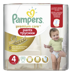 Подгузники-трусики Pampers Premium Care Pants 4 (9-14 кг), 22 шт.