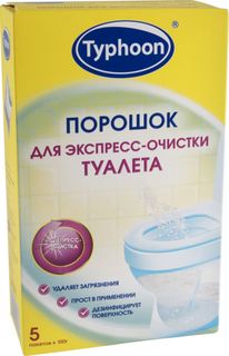 Порошок Typhoon для экспресс-очистки туалета 5*100 г Taifun