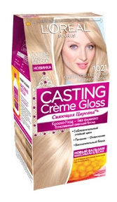 Краска для волос L`Oreal Paris Сasting Creme Gloss 1021 светло-светло русый перламутровый