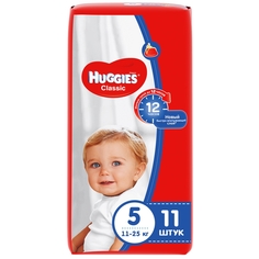 Подгузники Huggies Classic 5 (11-25 кг), 11 шт.