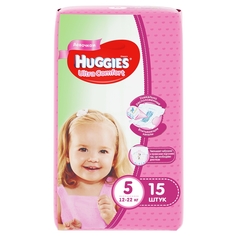 Подгузники Huggies Ultra Comfort для девочек 5 (12-22 кг), 15 шт.