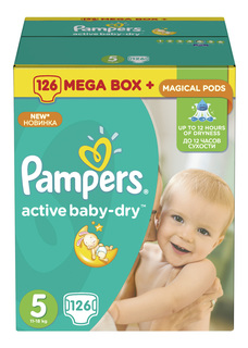 Подгузники Pampers Active Baby-Dry 5 (11-18 кг), 126 шт.