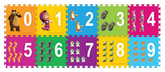 Пазлы Играем Вместе Маша и медведь FS-NUM-03-MM 10 элементов
