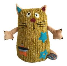 Мягкая игрушка Gulliver Кот Котейка, 15 см желтый