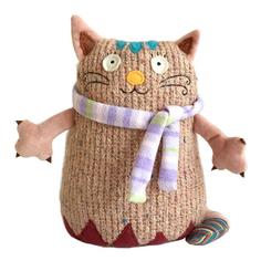 Мягкая игрушка Gulliver Кот Котейка, 15 см розовый