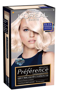 Краска для волос LOreal Paris Preference оттенок 11,21 ультраблонд перламутровый