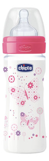 Детская бутылочка Chicco Well-Being Girl 250 мл розовый