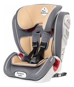 Автокресло Mr Sandman Barcelona Isofix группа 1/2/3, Серый, Бежевый