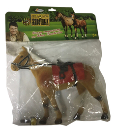 Фигурка животного Играем Вместе Лошадь флокированная
