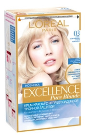 Краска для волос L`Oreal Paris Excellence 03 супер-осветляющий блонд пепельный