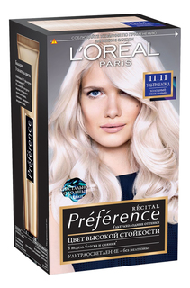 Краска для волос L`Oreal Paris Preferance 11.11 Ультраблонд пепельный 40 мл