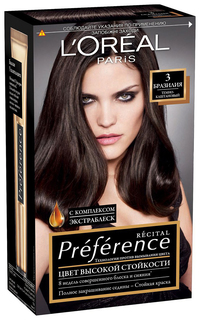 Краска для волос LOreal Paris Preference тон 3 бразилия 40мл