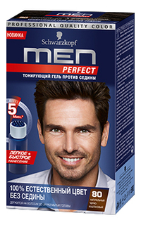 Оттеночный гель MEN PERFECT 80 Черно-каштановый 80 мл