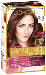 Краска для волос LOreal Paris Excellence тон 5,02 Обольстительный каштан