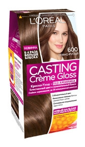 Краска для волос L`Oreal Paris Сasting Creme Gloss 600 темно-русый