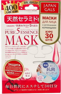 Маска для лица JAPAN GALS Pure 5 Essential с натуральными керамидами, 30 шт.