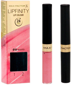 Стойкая помада и увлажняющий блеск MAX FACTOR Lipfinity, тон №010 Whisper