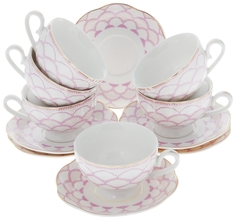 Кофейный сервиз Lorane 26444-2 Белый, золотистый Loraine