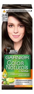Краска для волос Garnier Color Naturals "Глубокий темно-каштановый" C5751500, тон 4.00