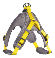 Шлейка для собак HUNTER Neopren Vario Quick M (55-70)/1,5 см нейлон/неопрен желтый/бежевый