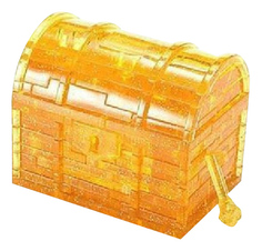 Пазлы Crystal Puzzle Сундук Объемный 3D-пазл 52 элемента 90007