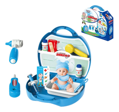 Игровой набор в чемоданчике Профи Доктор 19 предметов 1TOY Т10889