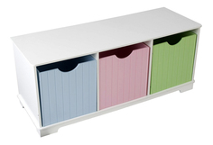 Скамья с ящичками для хранения игрушек Storage Bench pastel Kidkraft 14565_KE