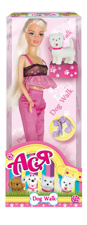 Кукла Ася Блондинка в розовом Прогулка с щенком Toys Lab