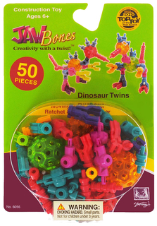 Конструктор пластиковый Jawbones Динозавры близнецы 50 деталей