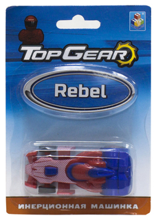 1TOY Top Gear пласт, машинка Rebel, 8см, инерц, блистер (Т10326)