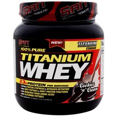 Сывороточный протеин San Titanium Whey 100% Pure 2240 г Печенье-Крем