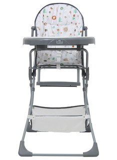 Стульчик для кормления Polini Kids 252 Лесные друзья, Серый