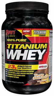 Сывороточный протеин San Titanium Whey 100% Pure 908 г Шоколадный Крекер