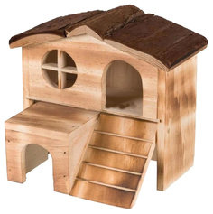 Домик для грызуна TRIXIE дерево, 13х15х17см, цвет коричневый, бежевый