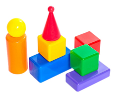 Конструктор пластиковый Строительный Набор Стена-2 8 Элементов Пластмасса Детство