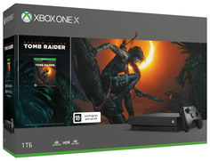 Игровая приставка Microsoft Xbox One X 1TB Black + Tomb Raider