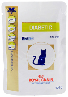 Влажный корм для кошек ROYAL CANIN Vet Diet Diabetic, мясо, 100г