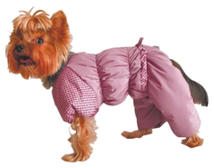 Комбинезон для собак ТУЗИК размер L мужской, розовый, длина спины 28 см