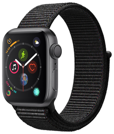 Смарт-часы Apple Watch Series 4 44mm Space Gray Al/Black Sport Loop (MU6E2RU/A)