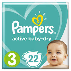 Подгузники Pampers Active Baby-Dry Midi (6-10 кг) 22 шт.