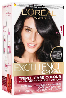 Краска для волос LOreal Paris Excellence Creme 1.00 Black 270 мл