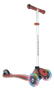 Самокат трехколесный Globber Primo Plus Lights со светодиодными колесами красный
