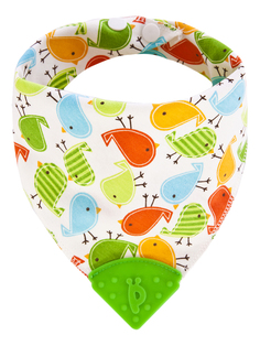 Нагрудник с прорезывателем Жирафики Птички 681299