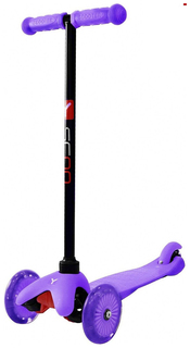 Самокат трехколесный Y-Scoo mini A-5 Shine purple со светящимися колесами