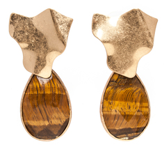 Серьги Moon Paris подвески капли (тигровый глаз)