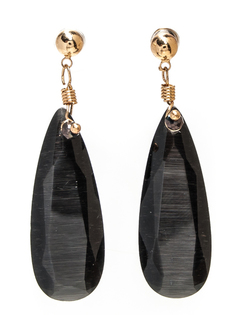 Серьги Moon Paris подвески из улексита (черный)